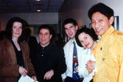 Nawang with Paul Simon and Natalie Merchant