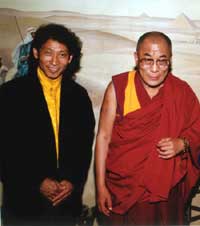 Nawang with the Dalai Lama